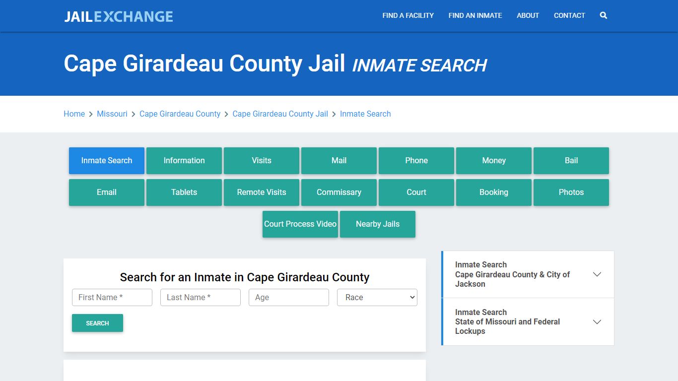 Cape Girardeau County Jail, MO Inmate Search: Roster & Mugshots